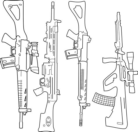 Coloring Pages Guns