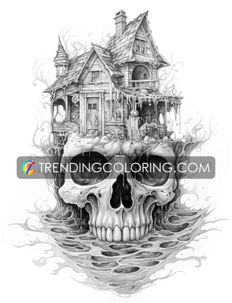 Coloring Pages of Skulls: A Hauntingly Beautiful Art Form