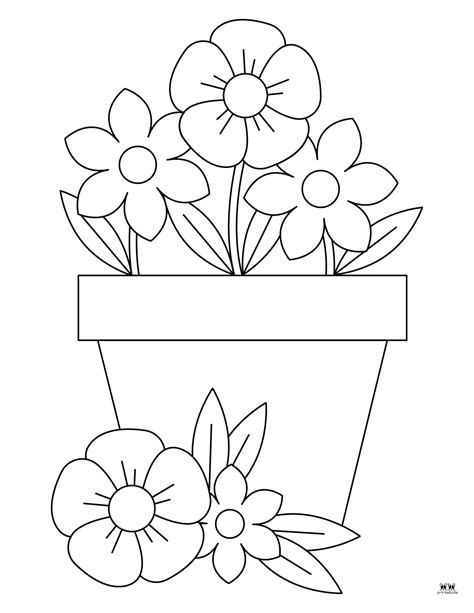 Coloring Sheet Free Printable Flower Coloring Pages