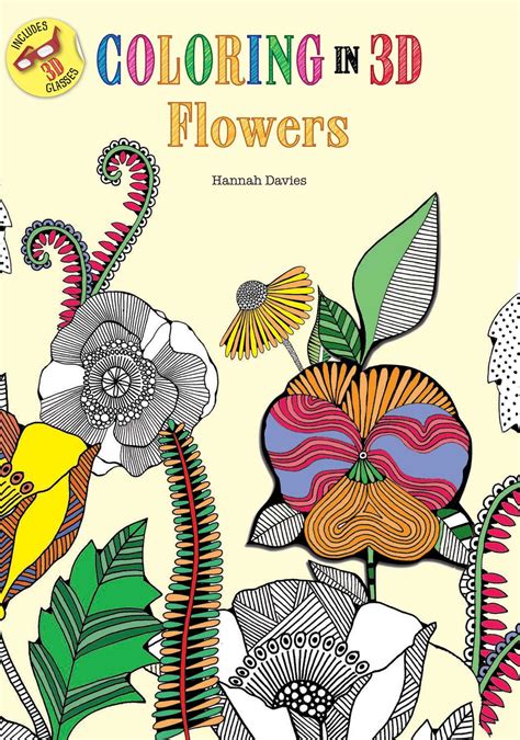 Coloring in 3D Flowers PDF