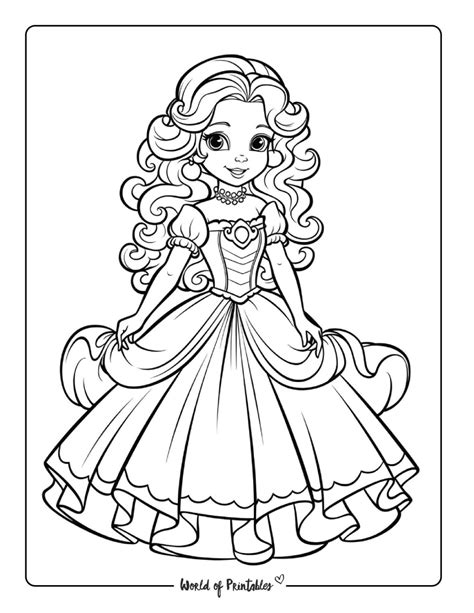 Colouring Pages Princesses Free Printable