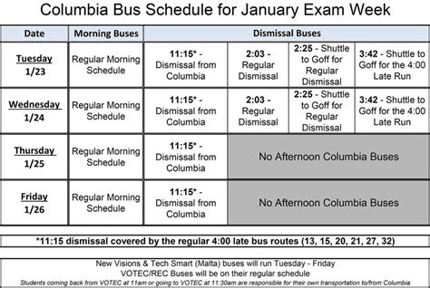 Columbia Final Exam Schedule: A Comprehensive Guide