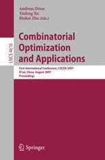 Combinatorial Optimization and Applications First International Conference, COCOA 2007, Xian, China PDF