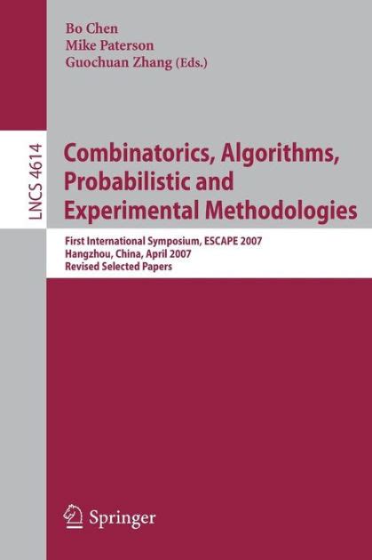 Combinatorics, Algorithms, Probabilistic and Experimental Methodologies First International Symposiu PDF