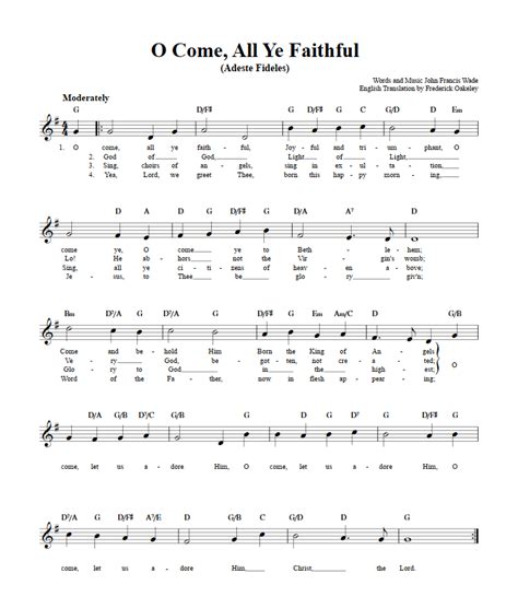 Come All Ye Faithful Chords: A Resonant Melody for Devoted Souls