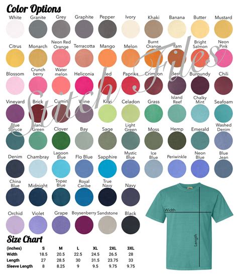 Comfort Colors T-Shirt Colors: A Comprehensive Guide