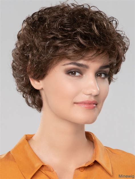 Comfortable Brown Curly Short Classic Wigs