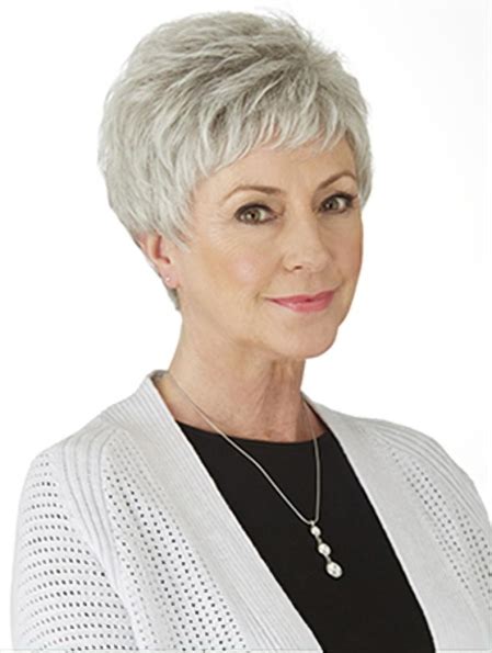 Comfortable Short Straight 4" Grey Wigs