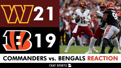 Commanders vs. Bengals: A Historical and Statistical Breakdown