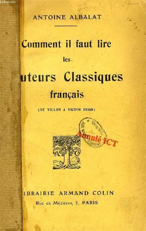 Comment il Faut Lire les Auteurs Classiques FranÃƒÂ§ais PDF