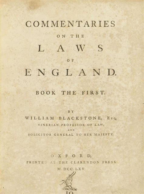 Commentaries on the Laws of England Reader