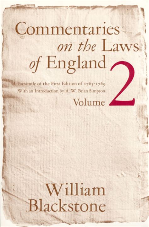 Commentaries on the Laws of England Vol.2 Epub