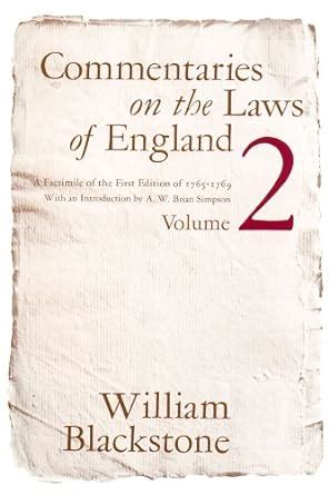 Commentaries on the Laws of England Vol.2 Epub