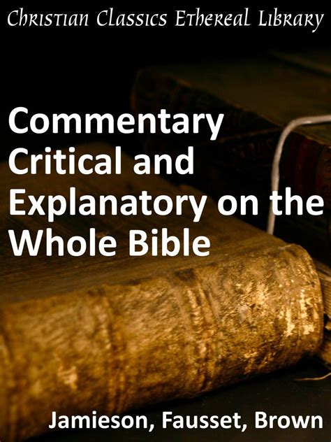 Commentary Critical and Explanatory on the Whole Bible PDF