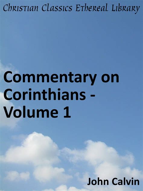 Commentary on Corinthians Volume 1 Reader