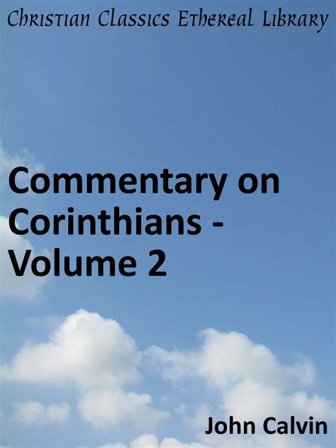 Commentary on Corinthians Volume 2 Epub