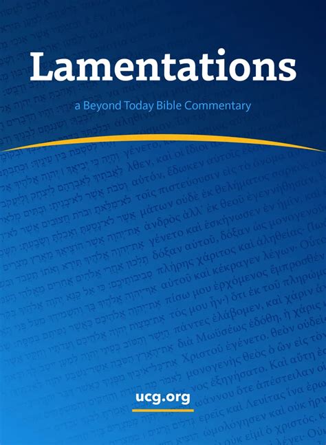 Commentary on Lamentations Reader