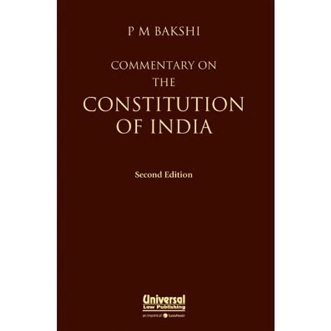 Commentary on the Constitution of India Enlarged Edition Reader