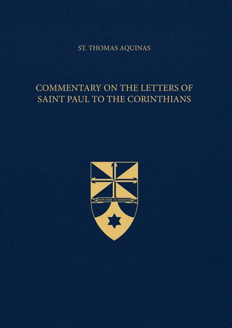 Commentary on the Letters of Saint Paul to the Corinthians Latin-English Edition Kindle Editon
