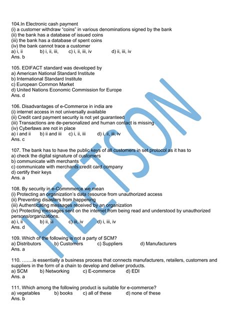 Commerce Mcq With Answers Reader