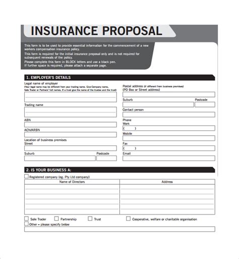 Commercial Insurance Proposal Template