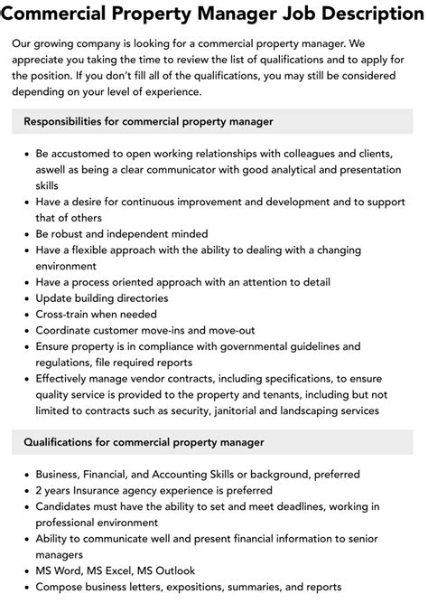 Commercial Property Manager Jobs: A Lucrative Career with Enduring Demand