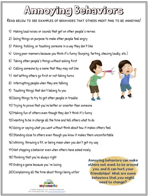 Common Annoying Behaviors of Kids