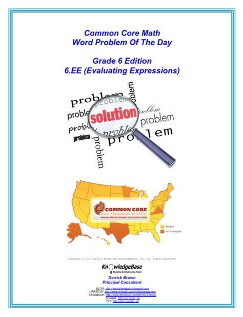Common Core Math Word Problem Powerpoint Ebook Doc