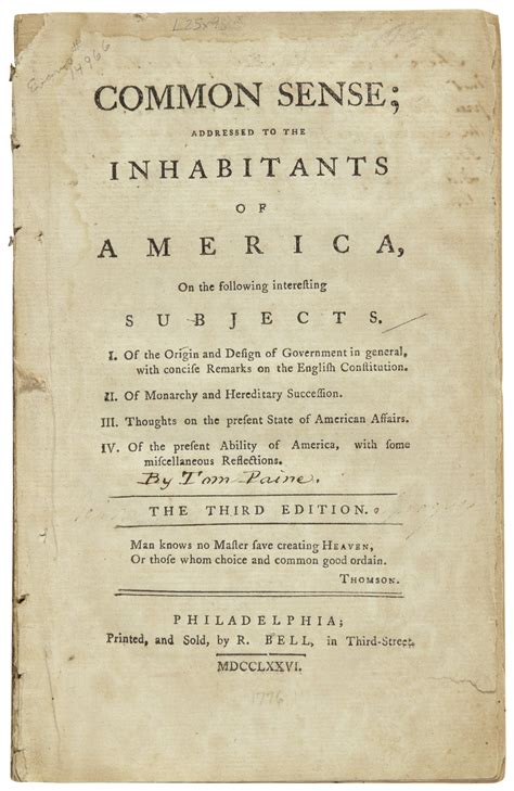 Common Sense illustrated first published in 1776 1st Page Classics Doc
