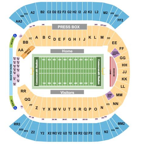 Commonwealth Stadium Seating Chart