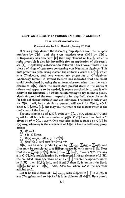 Communative Group Algebras Epub