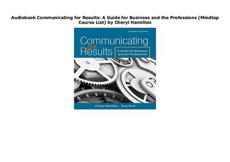 Communicating for Results A Guide for Business and the Professions MindTap Course List Doc