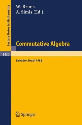 Commutative Algebra Proceedings of a Workshop held in Salvador Reader