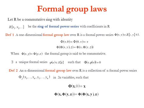 Commutative Formal Groups Doc