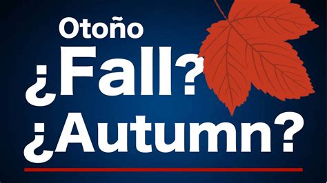 Como se dice otoño en inglés?