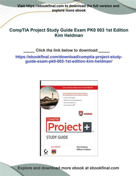 CompTIA Project  Study Guide: Exam PK0-003.rar Ebook PDF