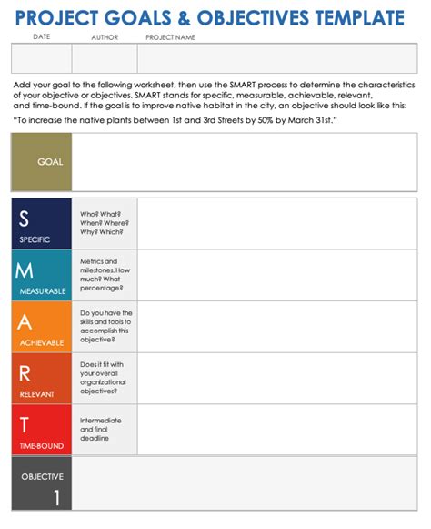 Company Goals Template