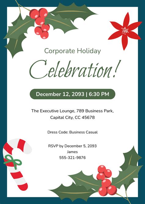 Company Holiday Party Invitation Template