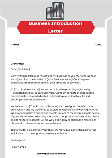 Company Introduction Letter To Send With Catalog