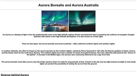 Comparative Analysis: Aurora Borealis vs. Aurora Australis