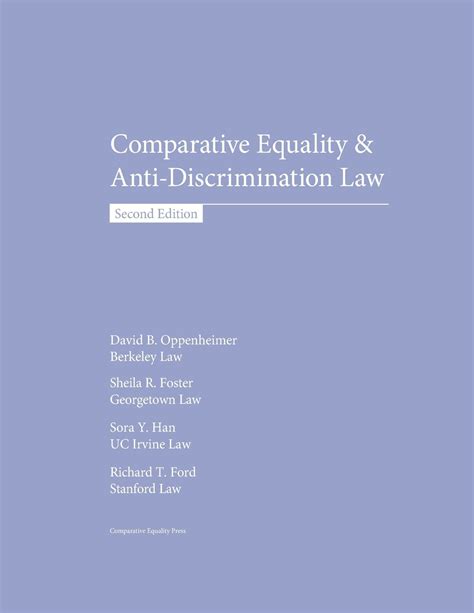 Comparative Equality and Anti-Discrimination Law 2nd edition PDF