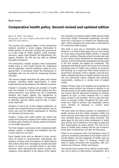 Comparative Health Policy, Second Edition Ebook Reader