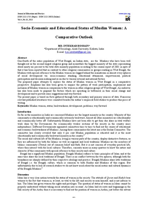 Comparative Status of Muslim Women Doc