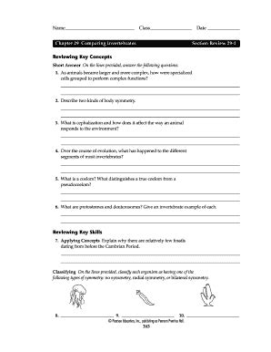 Comparing Invertebrates Chapter Vocabulary Review Answer Key Doc