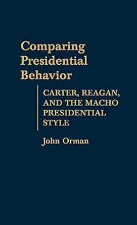 Comparing Presidential Behavior Carter Epub