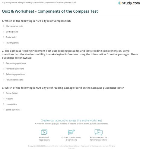 Compass Test Practice And Answers Reader