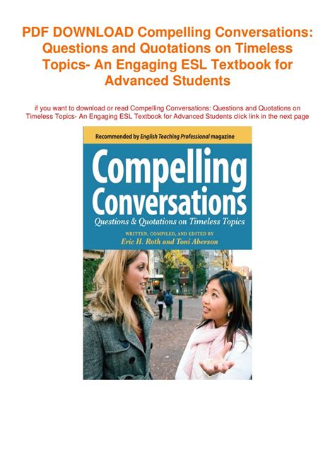 Compelling Conversations Questions Quotations Timeless PDF