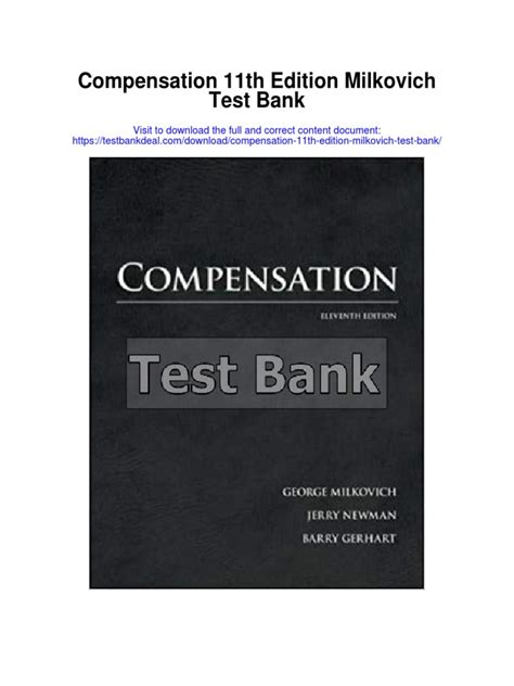 Compensation 11th Edition Test Bank Ebook Doc