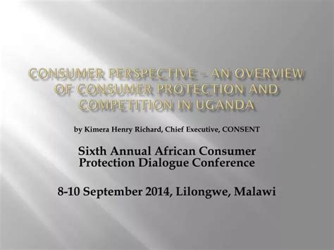 Competition and Consumer Protection Scenario in Uganda Kindle Editon
