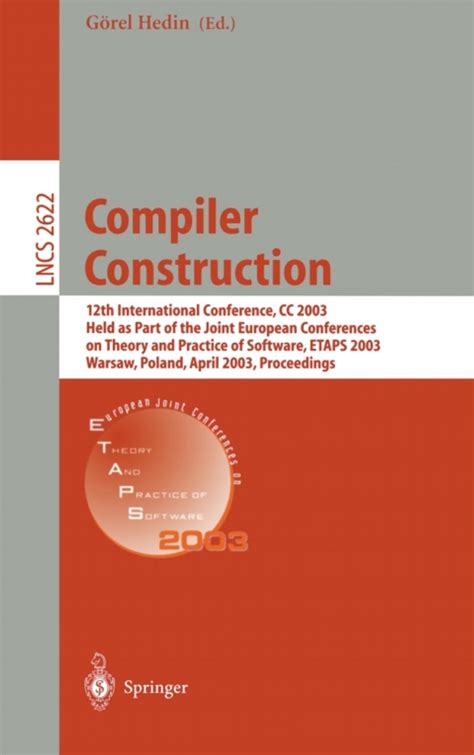 Compiler Construction 12th International Conference, CC 2003, Held as Part of the Joint European Con PDF